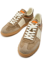 Valentino Garavani Upvillage Panelled Suede Sneakers Beige