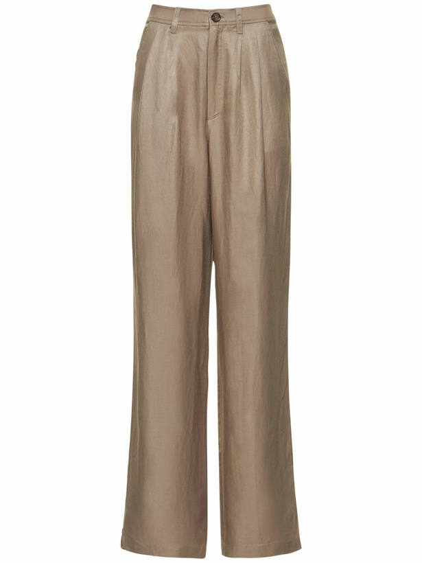 Photo: ANINE BING Carrie Linen Blend Straight Pants