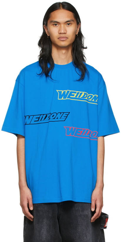 Photo: We11done Blue Cotton T-Shirt