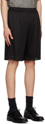 Burberry Black Graphic Varsity Shorts