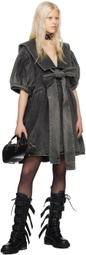 VAQUERA Black Sailor Denim Midi Dress
