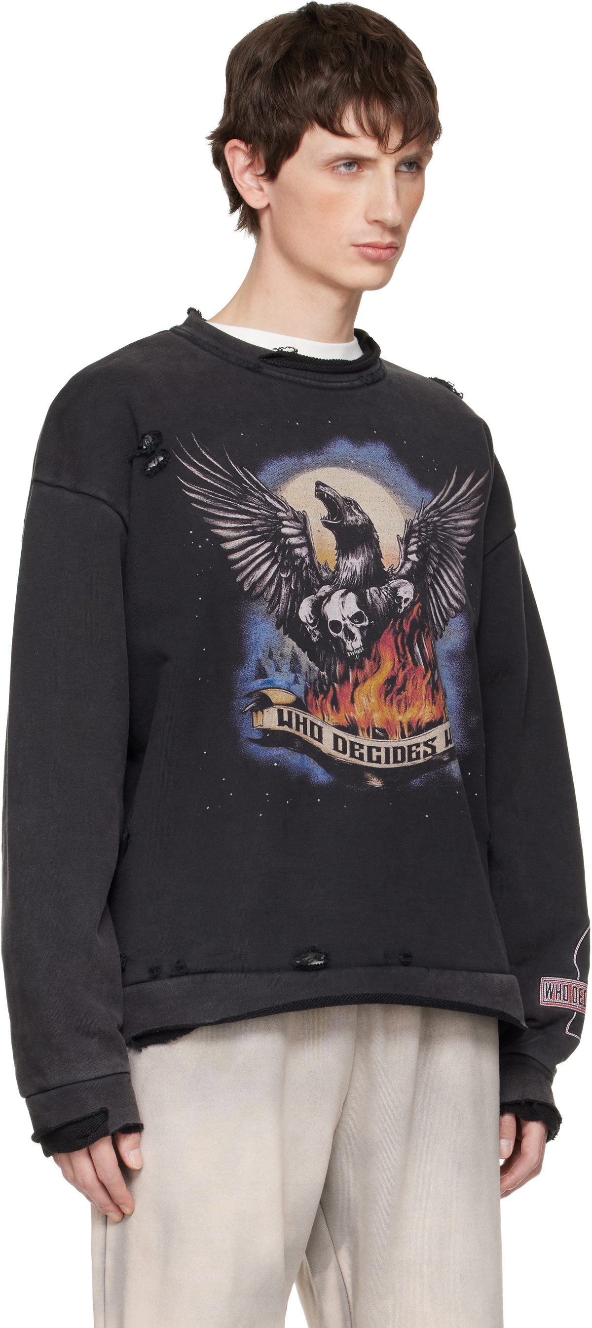 Who Decides War Black Moon Sweatshirt