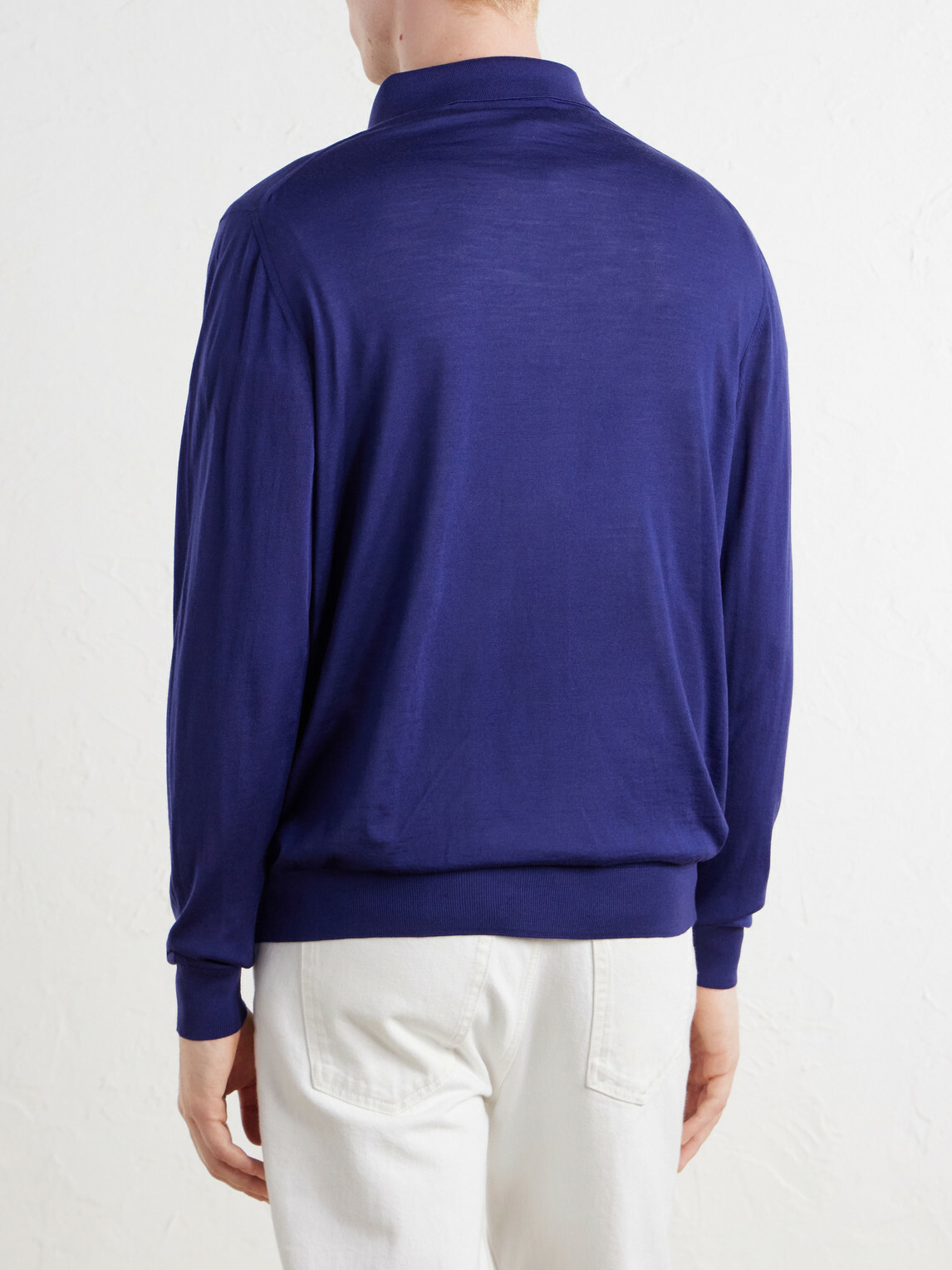 Kiton - Wool Half-Zip Sweater - Blue