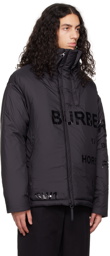 Burberry Black Horseferry Parka Jacket