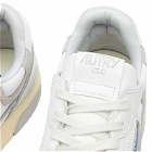 Autry Men's CLC Low Leather Sneakers in White/Vapor/Multi