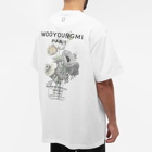 Wooyoungmi Men's Back Flower Logo T-Shirt in White
