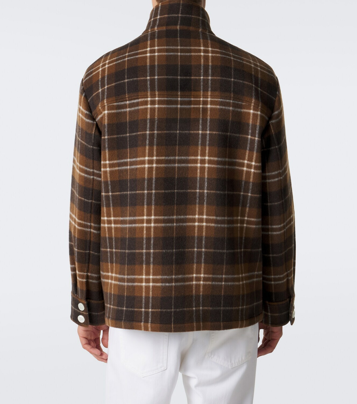 Umit Benan St. Moritz plaid cashmere overshirt