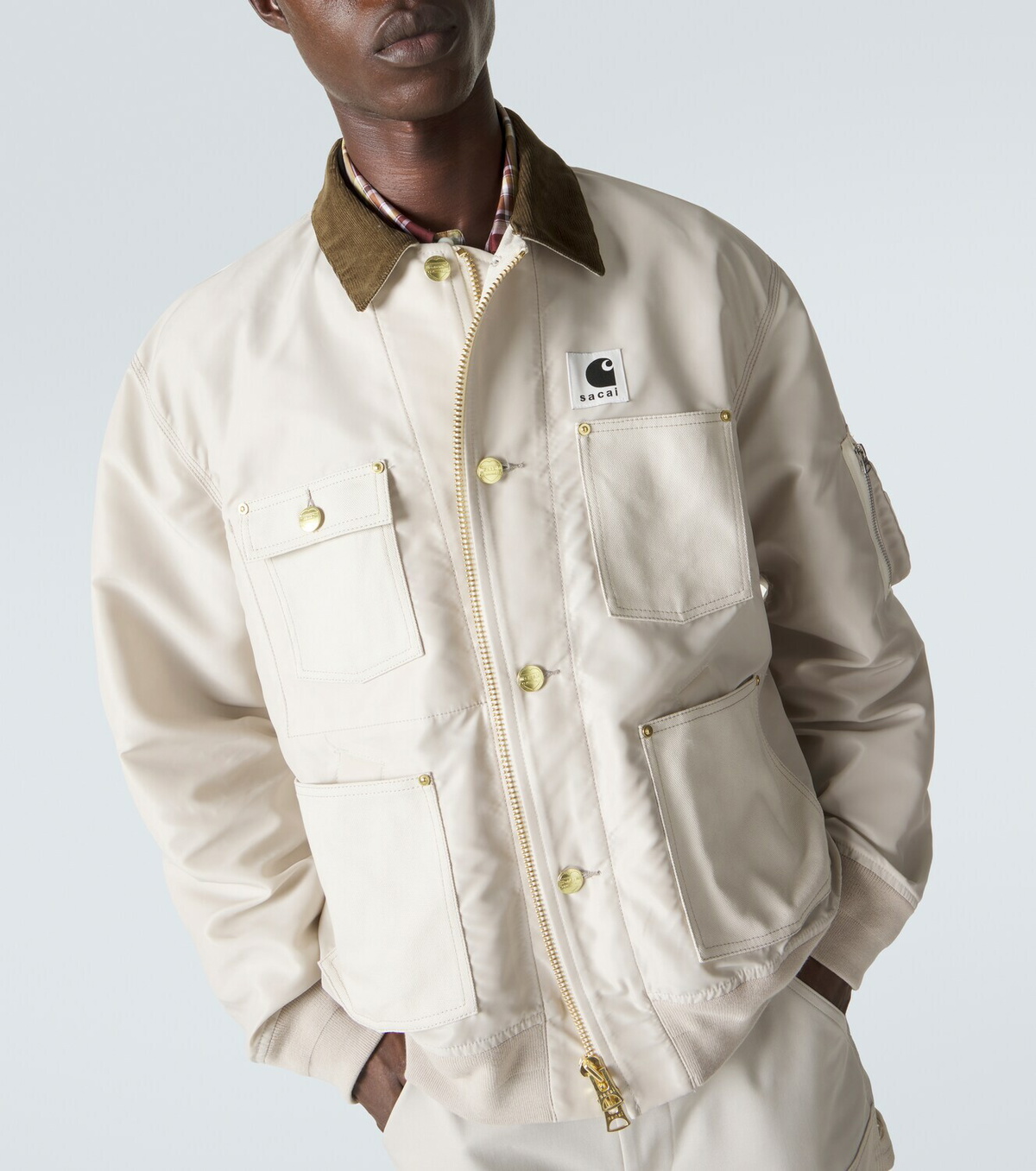 Sacai x Carhartt corduroy-trimmed blouson jacket Sacai