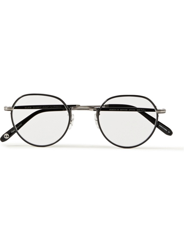 Photo: GARRETT LEIGHT CALIFORNIA OPTICAL - Robson W Round-Frame Stainless Steel and Acetate Optical Glasses
