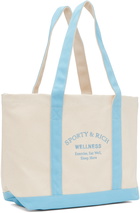 Sporty & Rich White & Blue Wellness Studio Tote