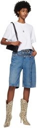 Y/Project Blue Arc Denim Shorts