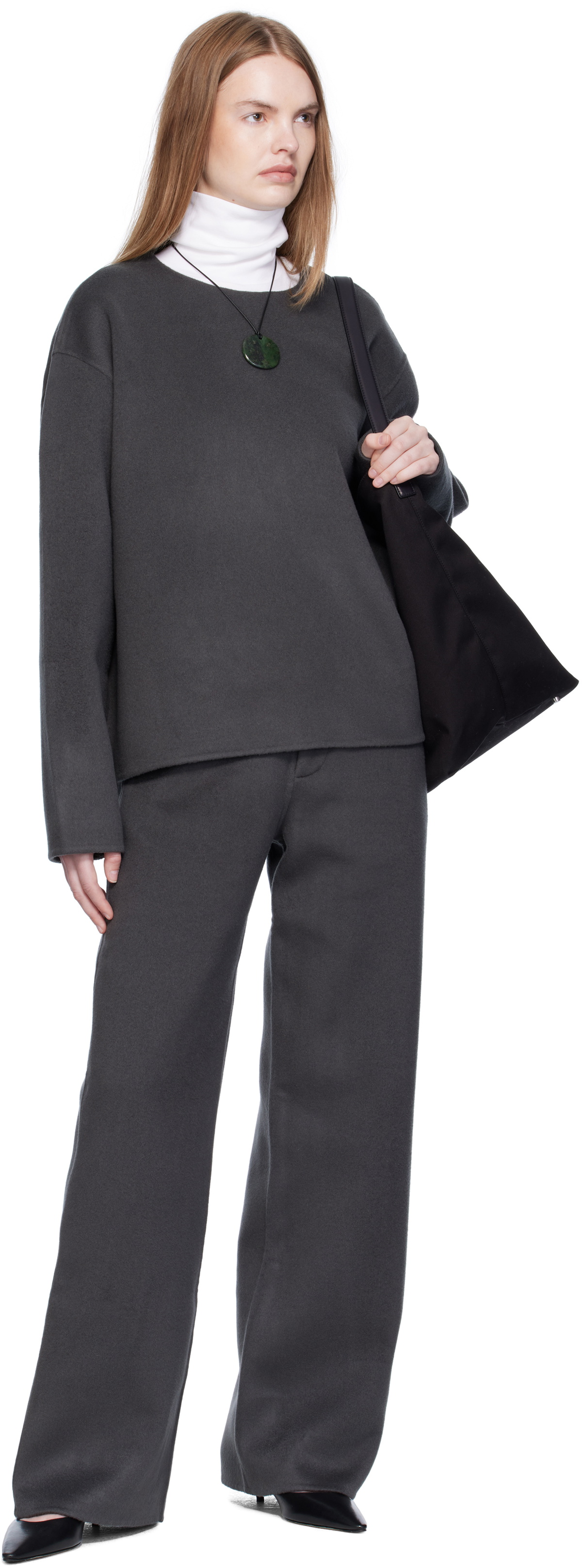 Arch The Gray Handmade Wool Cashmere Trousers