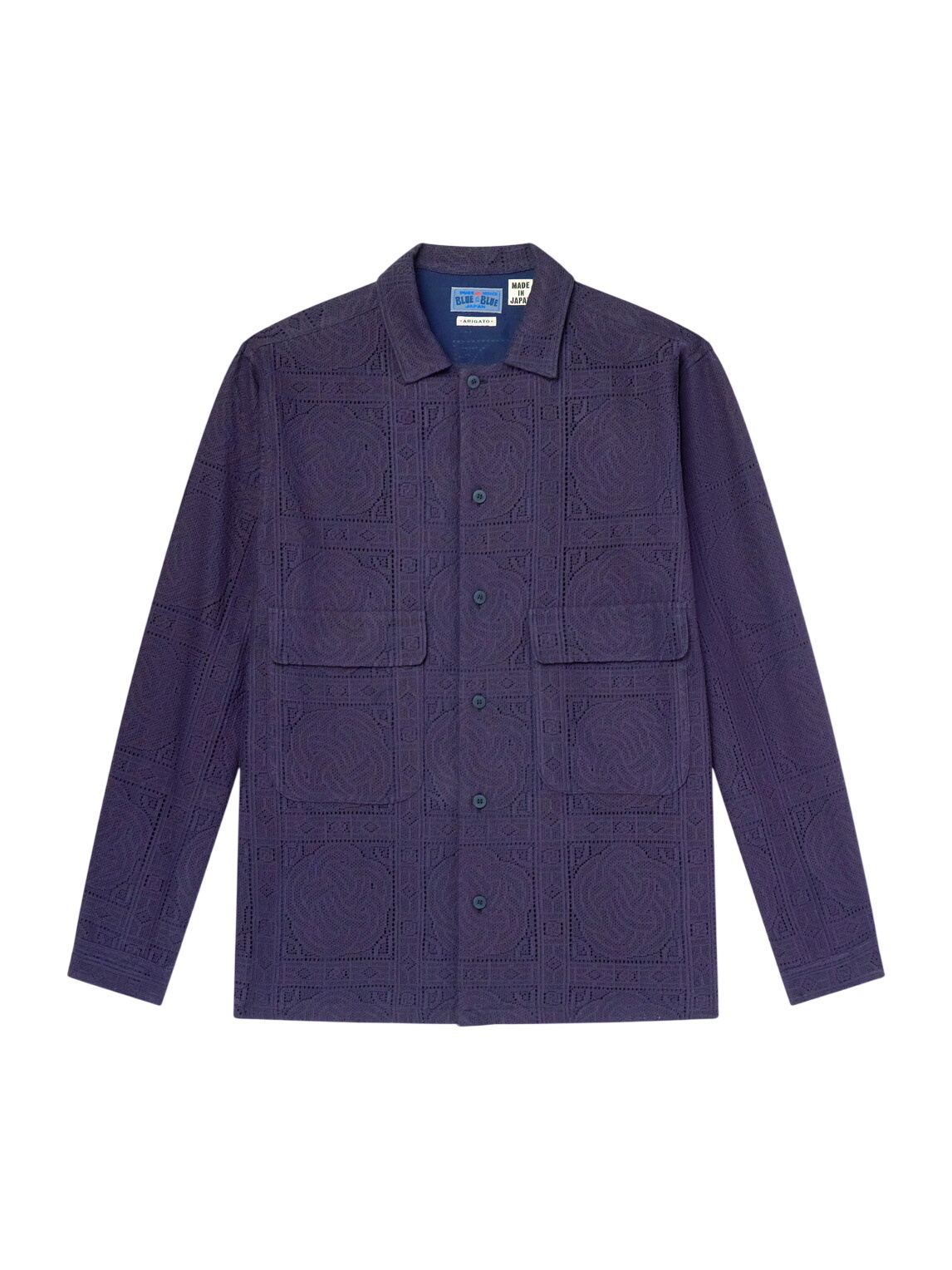 BLUE BLUE JAPAN リネン長袖シャツ Blue Blue Japan Indigo Dyed Linen Shirt Blue Blue Japan