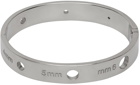 MM6 Maison Margiela Silver Cutout Cuff Bracelet