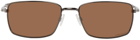 Oakley Gunmetal & Brown Square Wire Sunglasses