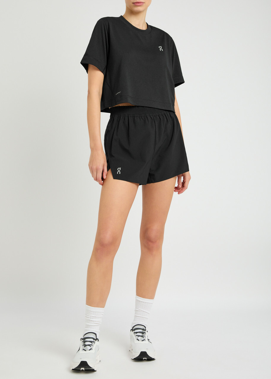 ON Train-t Logo Cropped Jersey T-shirt Black