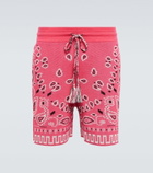 Alanui - Bandana cotton-blend piqué shorts