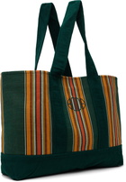 Bode Green Parakeet Stripe Tote