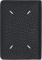 Maison Margiela Black Slim 2 Grainy Leather Card Holder