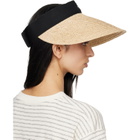 ANINE BING Beige & Black Venus Visor