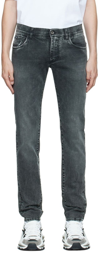 Photo: Dolce & Gabbana Gray Skinny Jeans