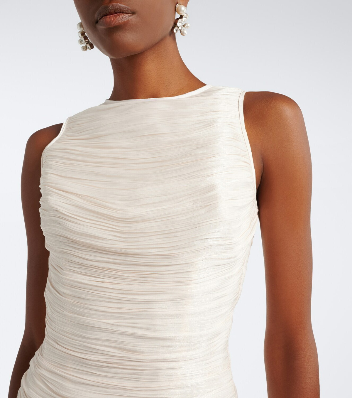 Marmar Halim Pleated satin gown