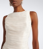 Marmar Halim Pleated satin gown