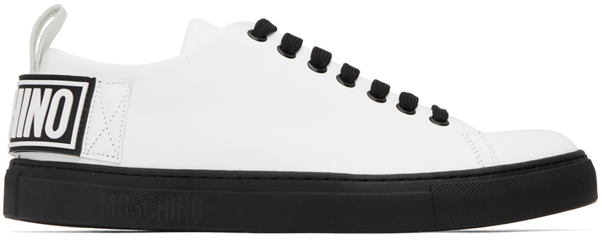 Moschino White Embossed Sneakers Moschino
