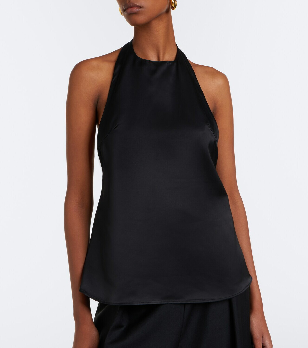 Róhe Halterneck satin top