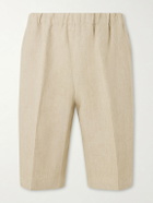 PIACENZA 1733 - Straight-Leg Linen Bermuda Shorts - Neutrals