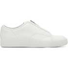 Lanvin White DBB1 Zip Sneakers