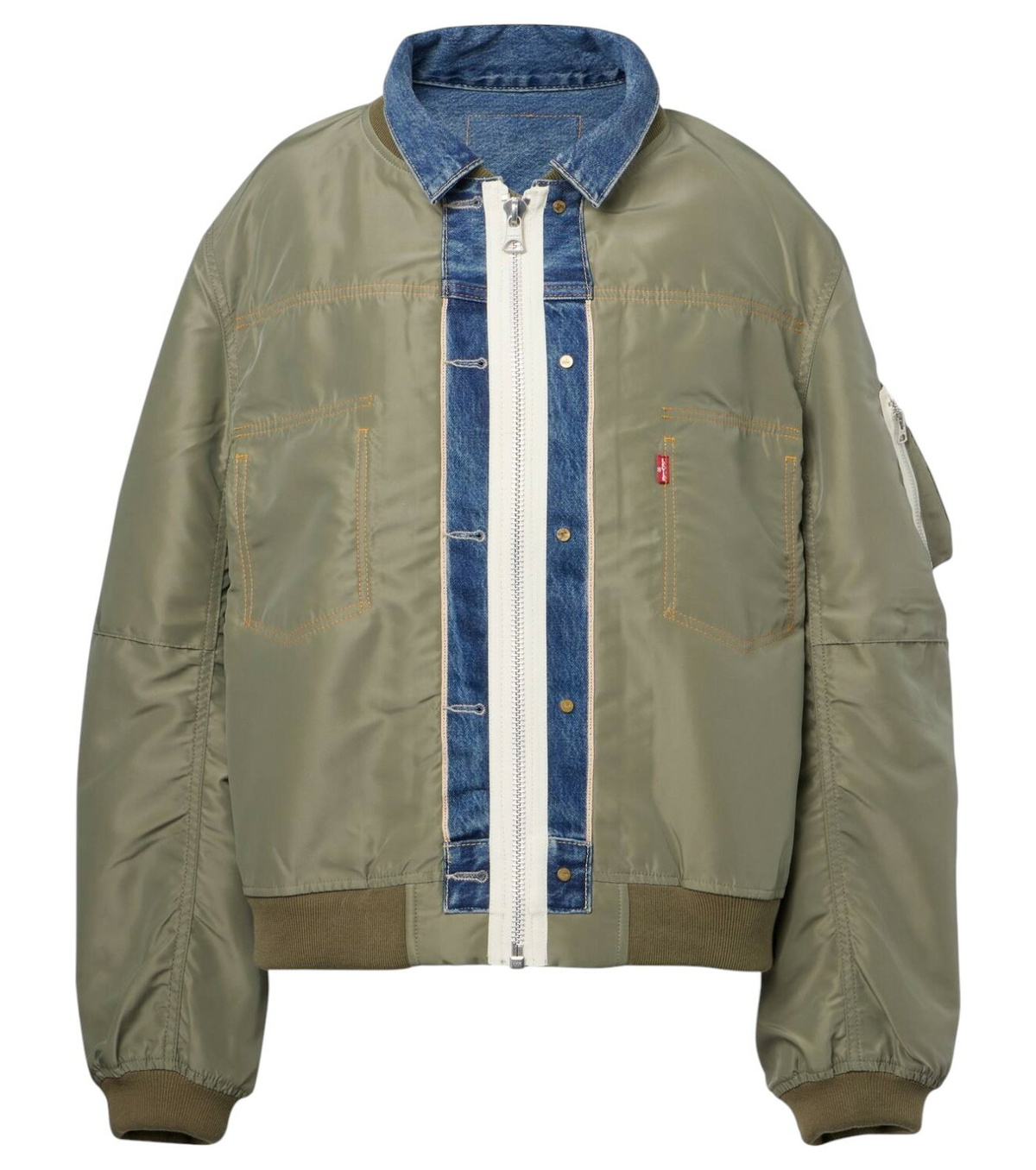 ブルゾン Sacai Two-Tone Teddy And Nylon Bomber Jacket Sacai Two-tone Teddy And Nylon Bomber Jacket | italist