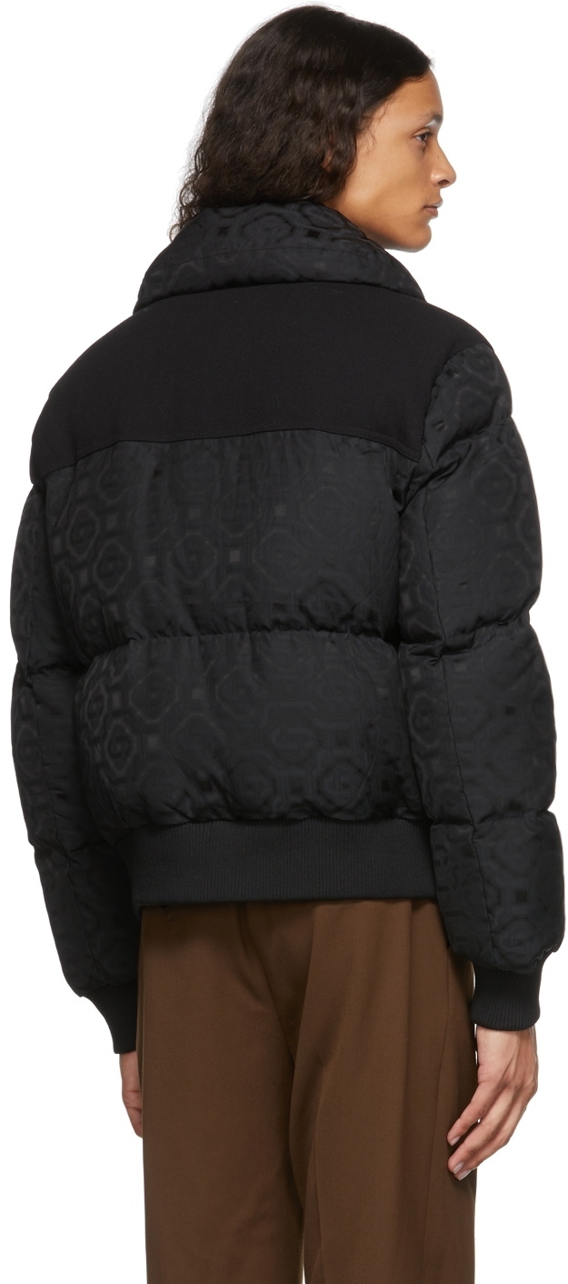 Black Monogram Cropped Puffer Jacket