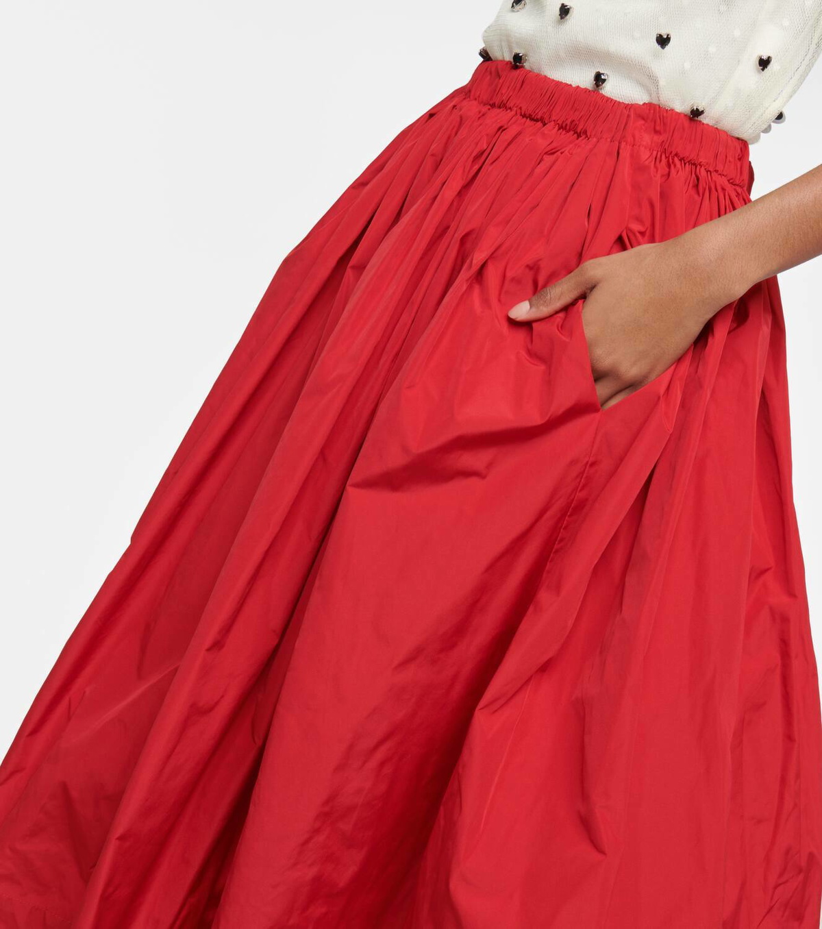 REDValentino Taffeta midi skirt