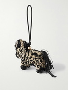 LOEWE - Paula's Ibiza Zebra Leather-Trimmed Raffia Charm