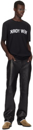 Helmut Lang Black 'New York' Seatbelt T-shirt
