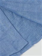Ralph Lauren Purple label - Cutaway-Collar Brushed Linen Shirt - Blue