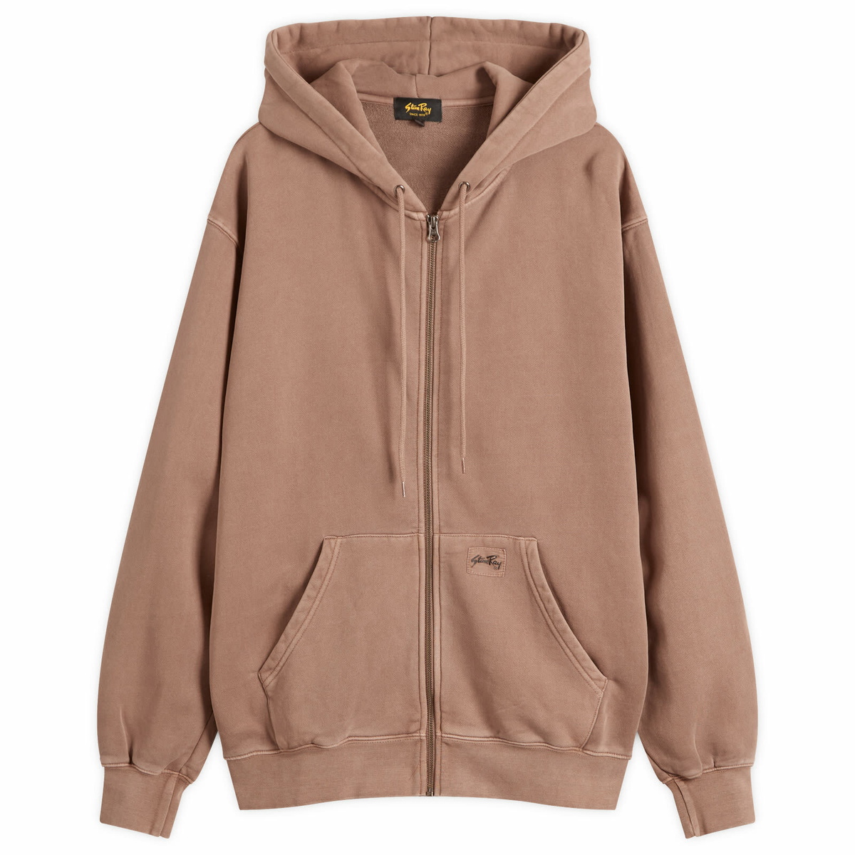 Stan Ray Men's Patch Zip Hoodie in Washed Acorn