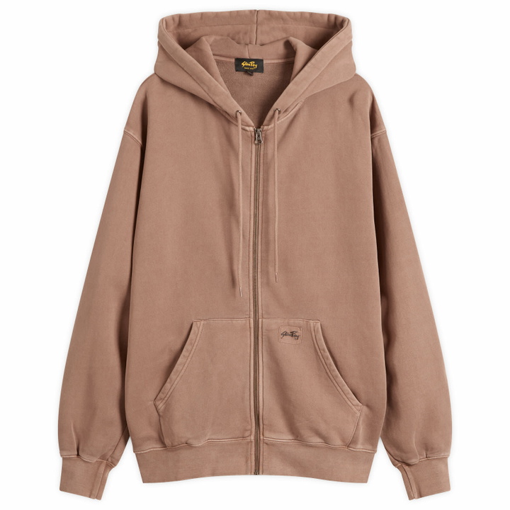 Photo: Stan Ray Men's Patch Zip Hoodie in Washed Acorn