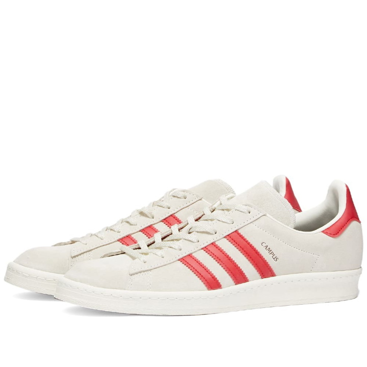Photo: Adidas Men's Campus 80S 'Greasy Spoon' Sneakers in White/Red/Pantone
