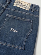 DIME - Logo-Embroidered Wide-Leg Jeans - Blue