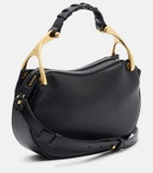 McQueen Wishbone Mini leather top-handle bag