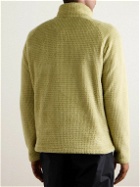 66 North - Hrannar Logo-Appliquéd Waffle-Knit Polartec® Alpha® Half-Zip Sweatshirt - Green