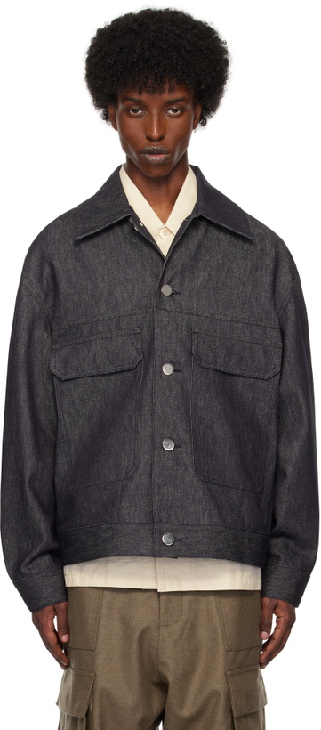 Photo: Lownn Navy Denim Workwear Jacket