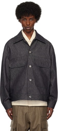 Lownn Navy Denim Workwear Jacket