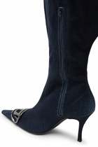Diesel D-Venus-Wide knee-high boots in denim - Boots Womens in Blue