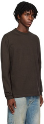 Lady White Co. Brown Rugby Long Sleeve T-shirt