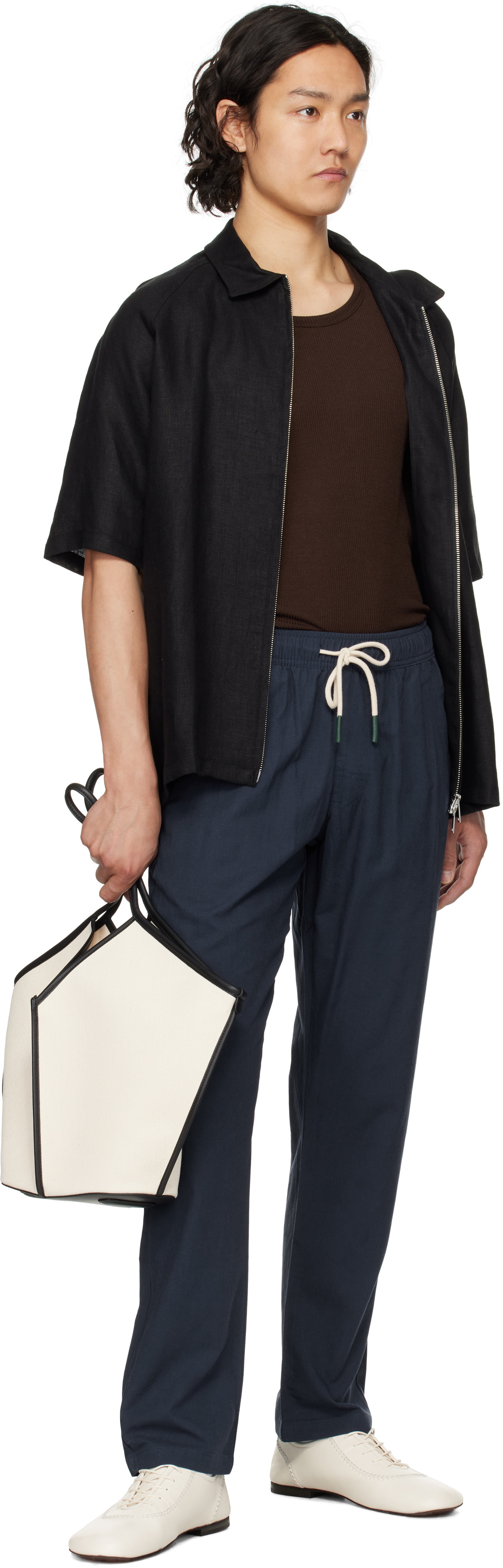 OAS Navy Linen Trousers