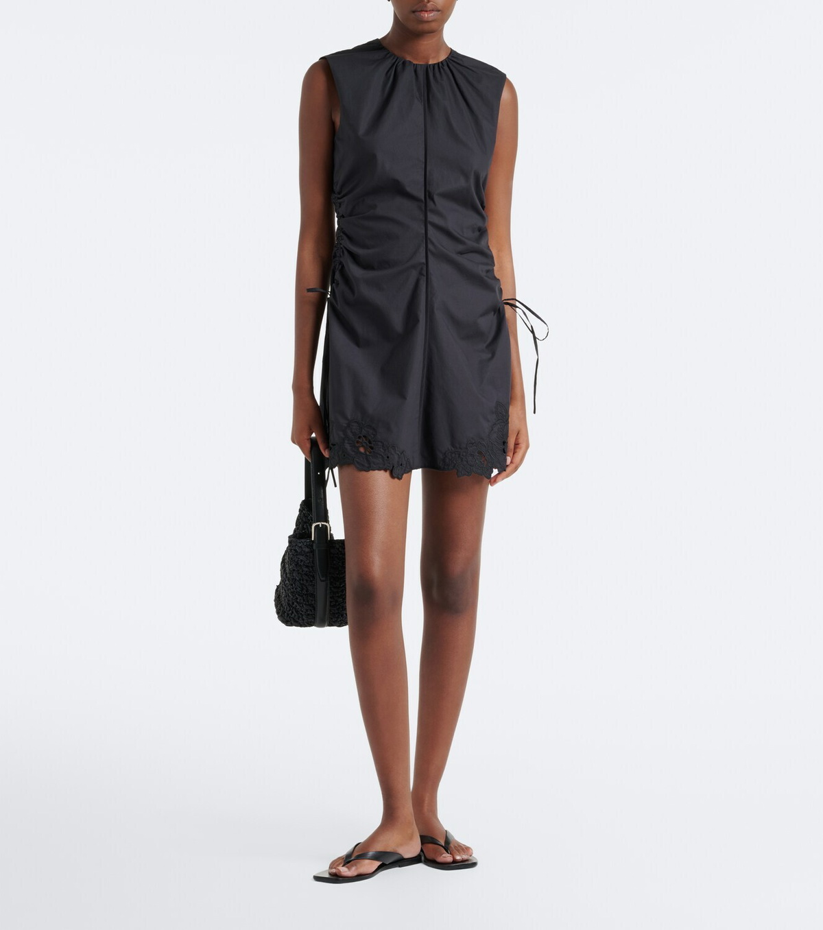SIR Klara ruched cotton minidress