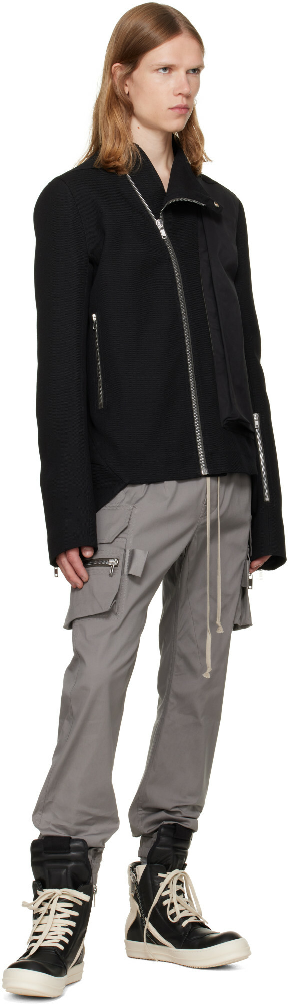 Rick Owens Gray Tower Mastodon Cargo Pants